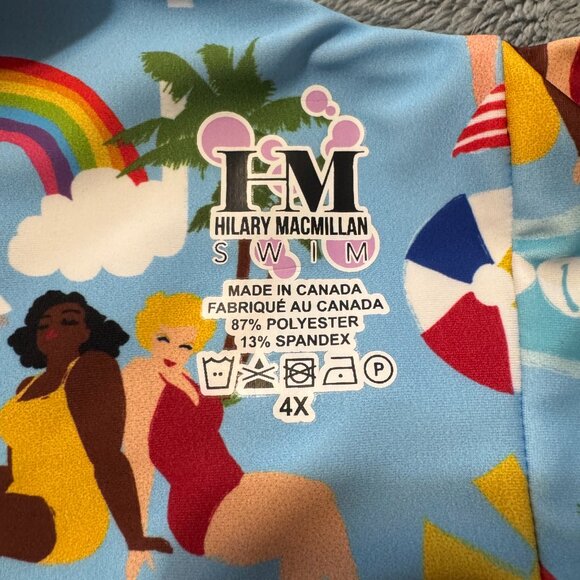 Hilary MacMillan Fun Retro Swim Suit 4X - Picture 4 of 4